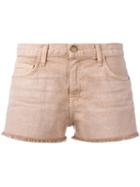 Current/elliott Frayed Hem Denim Shorts, Women's, Size: 26, Pink/purple, Cotton/lyocell