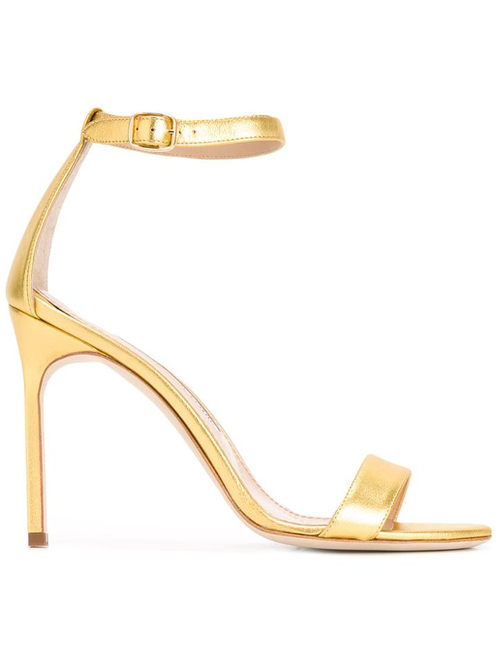 Manolo Blahnik Chaos 105 Sandals - Metallic