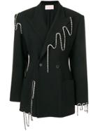 Christopher Kane Squiggle Cupchain Tailored Jacket - Black