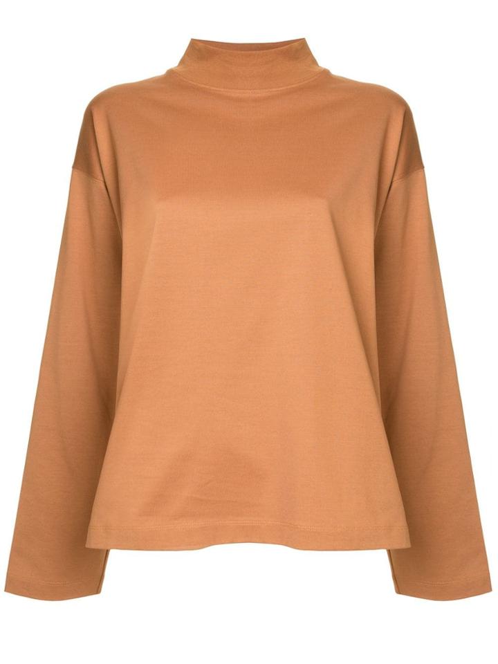 H Beauty & Youth Funnel Neck T-shirt - Brown