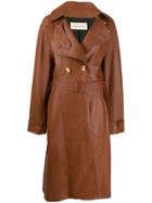 Alexandre Vauthier Double Breasted Coat - Brown
