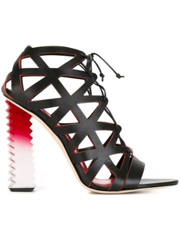 Aperlai Laser Cut Detail Sandals