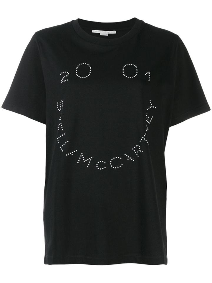 Stella Mccartney Smiley Face Logo T-shirt - Black
