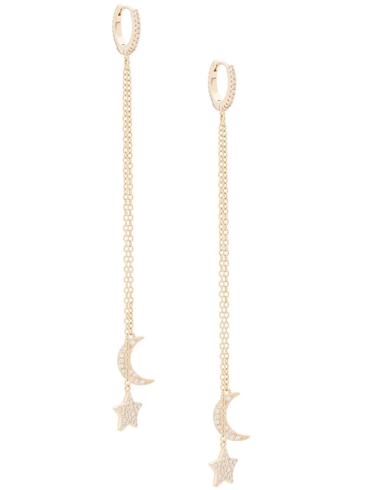 Federica Tosi Moon And Star Earrings - Gold