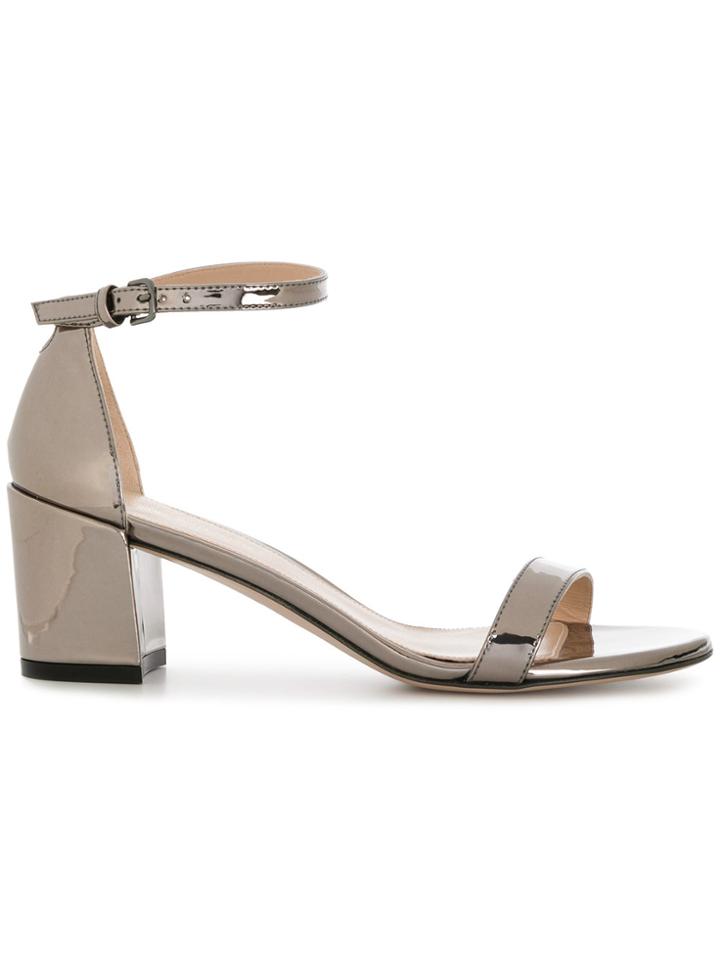 Stuart Weitzman Simple Slingback Sandals - Metallic