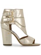Laurence Dacade Open Toe Buckled Ankle Boots - Metallic