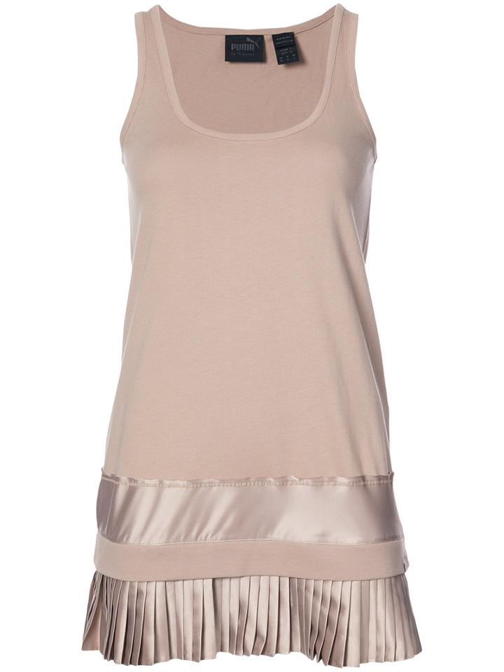 Fenty X Puma - Pleated Hem Jersey Dress - Women - Cotton - S, Nude/neutrals, Cotton