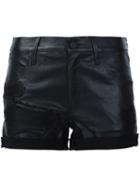 Rta 'olivia' Leather Shorts, Women's, Size: 26, Black, Lamb Skin/cotton/polyurethane
