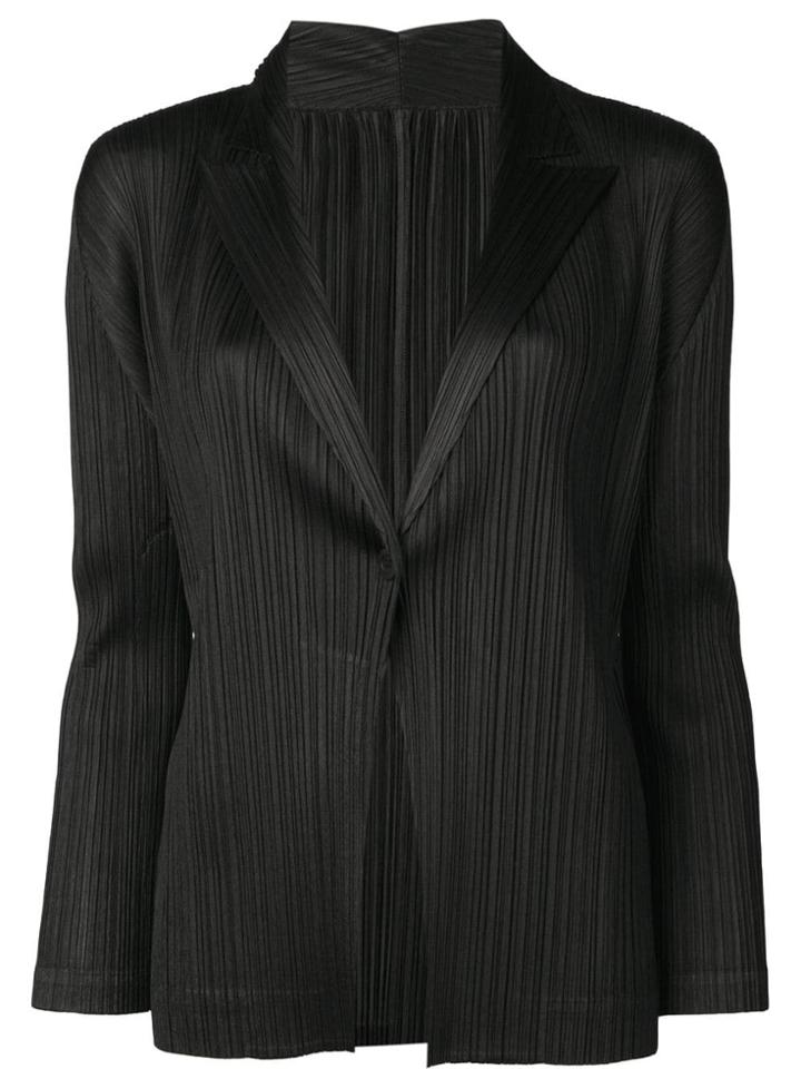Pleats Please By Issey Miyake Black Blazer Jacket