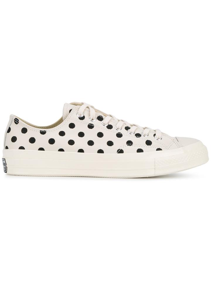Converse Ecru Polka Dot All Star Low 70's Trainers - Nude & Neutrals