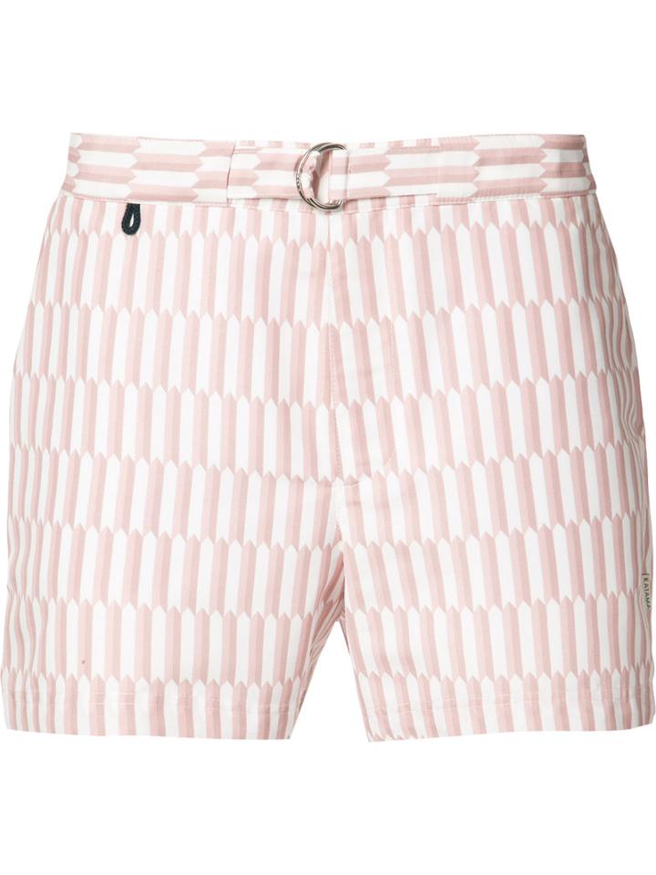 Katama - Jack Swim Shorts - Men - Polyester - 36, Pink/purple, Polyester