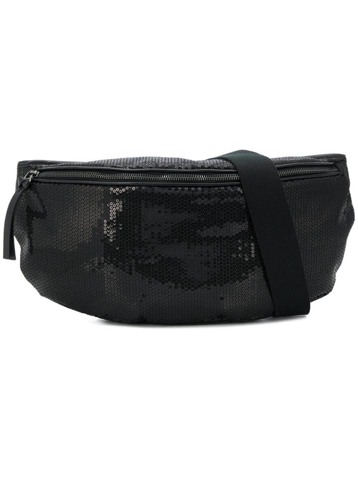 Mm6 Maison Margiela Sequinned Belt Bag - Black