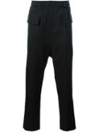 Damir Doma String Detail Drop-crotch Trousers, Men's, Size: Xl, Black, Virgin Wool