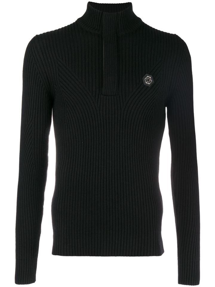 Philipp Plein Turtle Neck Jumper - Black