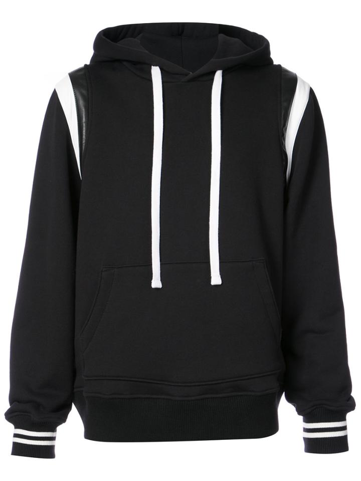 Amiri Contrast Details Hoodie - Black