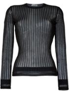 Alaïa Vintage Sheer Ribbed Jumper, Women's, Size: S, Black
