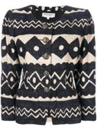 Yves Saint Laurent Vintage Tribal Print Fitted Jacket - Multicolour