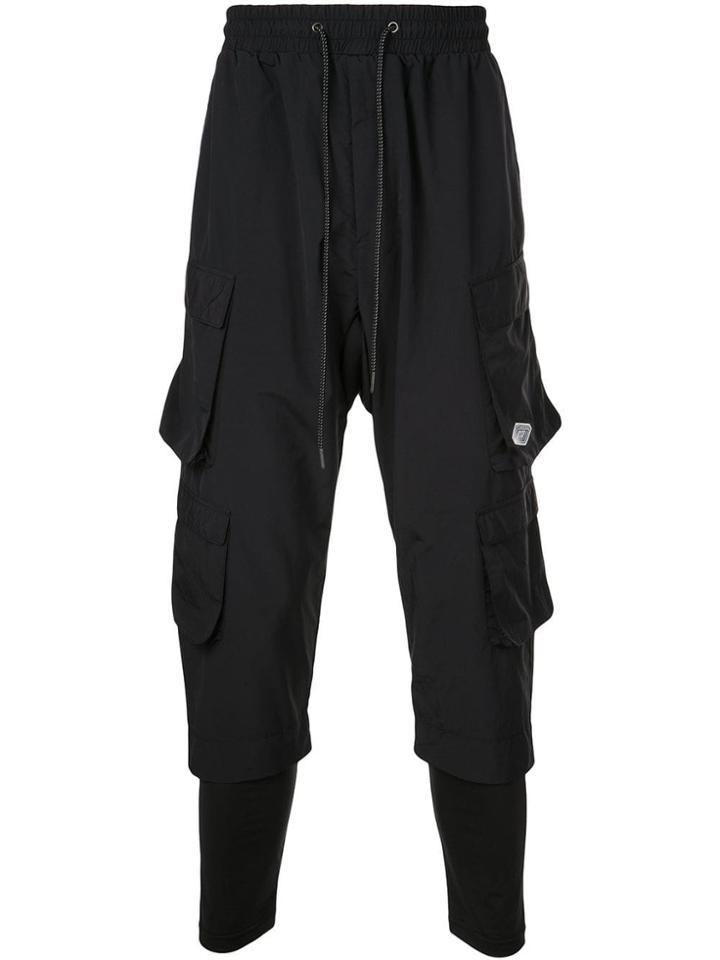 D.gnak Layered Cargo Trousers - Black
