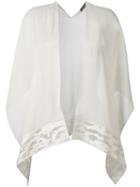 Sheer Embroidered Cardigan - Women - Silk/cotton/polyamide - 2, White, Silk/cotton/polyamide, D.exterior