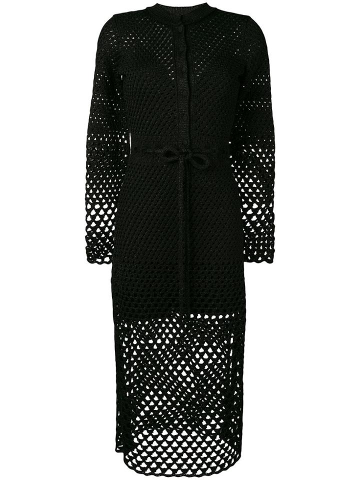 Proenza Schouler Lurex Open Stitch Dress - Black