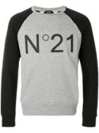 No21 Cropped Logo Sweatshirt - Grey