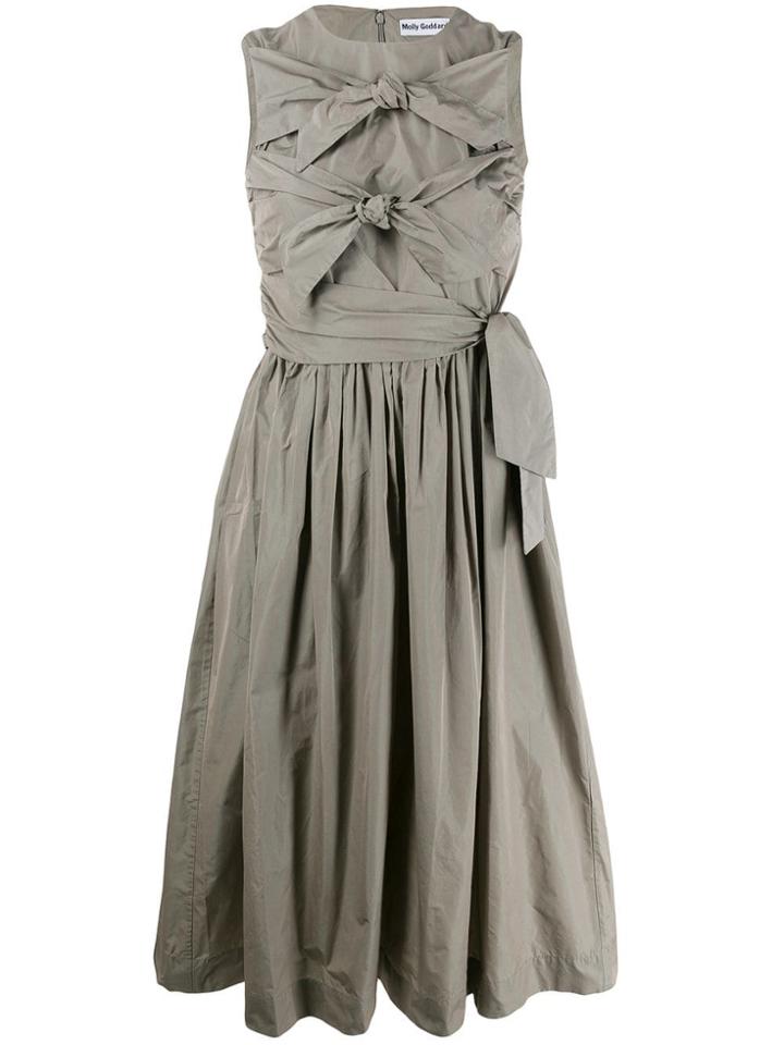 Molly Goddard Knot Detail Dress - Grey