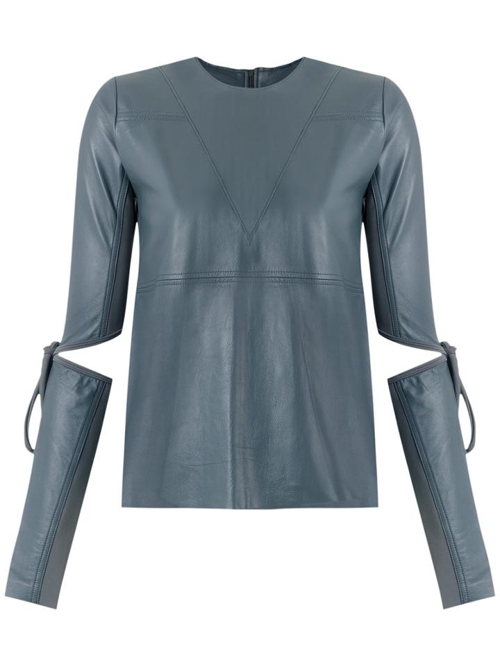 Andrea Bogosian - Leather Top - Women - Leather - G, Black, Leather