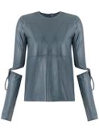 Andrea Bogosian - Leather Top - Women - Leather - G, Black, Leather