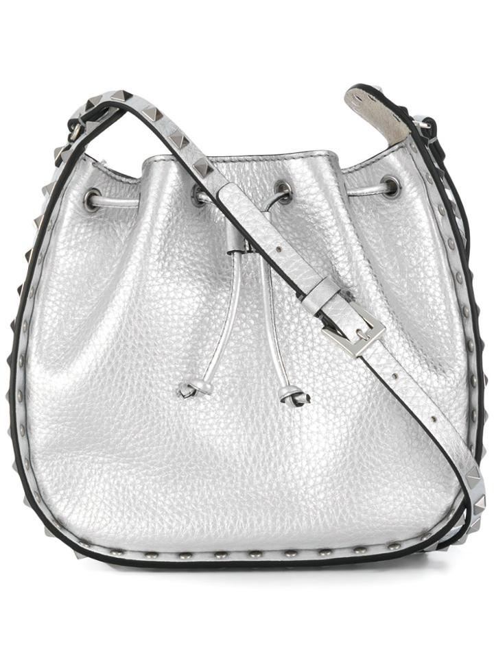 Valentino Valentino Garavani Rockstud Small Bucket Bag - Metallic