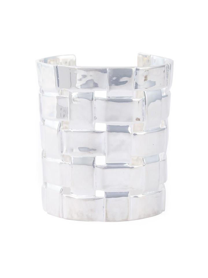 Aurelie Bidermann Marella Cuff, Women's, Metallic, Silver Plated Brass
