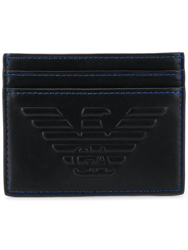 Emporio Armani Logo Cardholder Wallet - Black