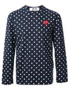 Comme Des Garçons Play Printed T-shirt, Men's, Size: Small, Blue, Cotton