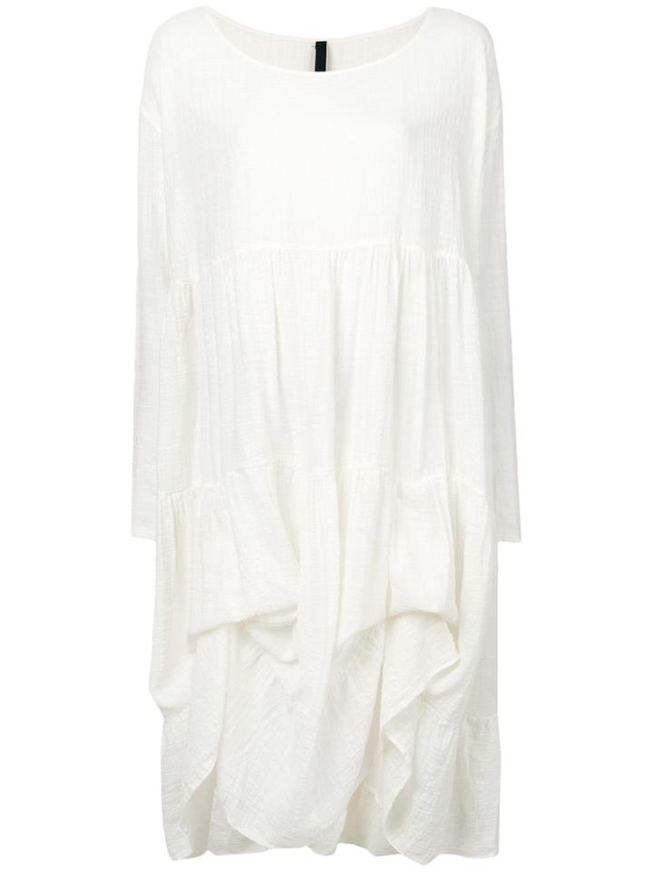 Poème Bohémien Gathered Detail Midi Dress - White