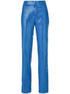 Msgm Sequin Embellished Trousers - Blue