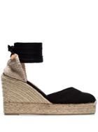 Castañer 80 Carina Espadrille Wedges - Black