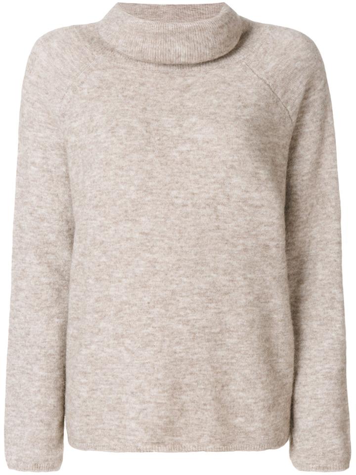 Mes Demoiselles Roll-neck Boxy Sweater - Nude & Neutrals