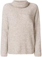 Mes Demoiselles Roll-neck Boxy Sweater - Nude & Neutrals