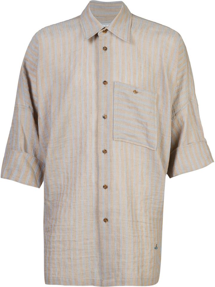 Vivienne Westwood Man - Freedom Shirt - Men - Cotton/linen/flax - 46, Nude/neutrals, Cotton/linen/flax