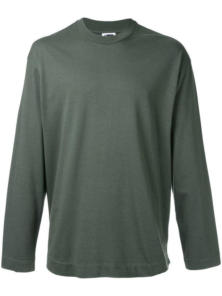 H Beauty & Youth - Longsleeved T-shirt - Men - Cotton - S, Green, Cotton