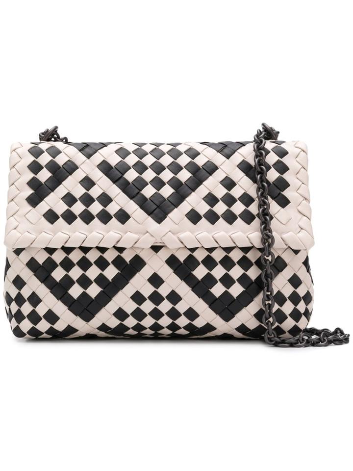 Bottega Veneta Olimpia Intrecciato Shoulder Bag - White