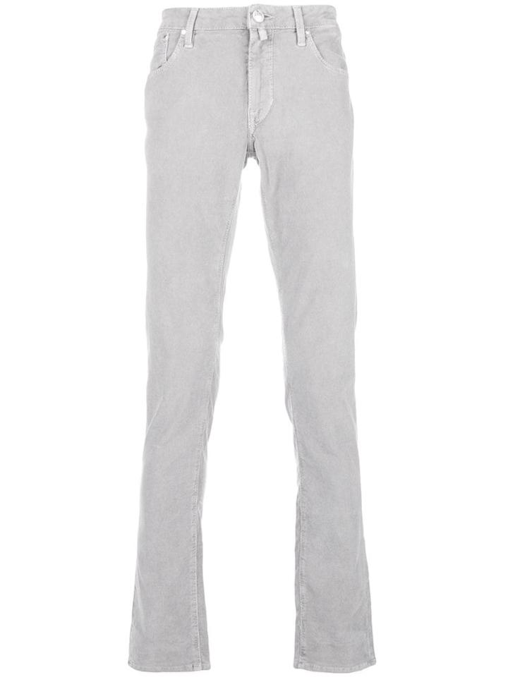 Jacob Cohen Slim Fit Corduroy Trousers - Grey