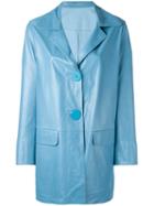 Sylvie Schimmel Dimitri Glove Coat, Women's, Size: 42, Blue, Lamb Skin