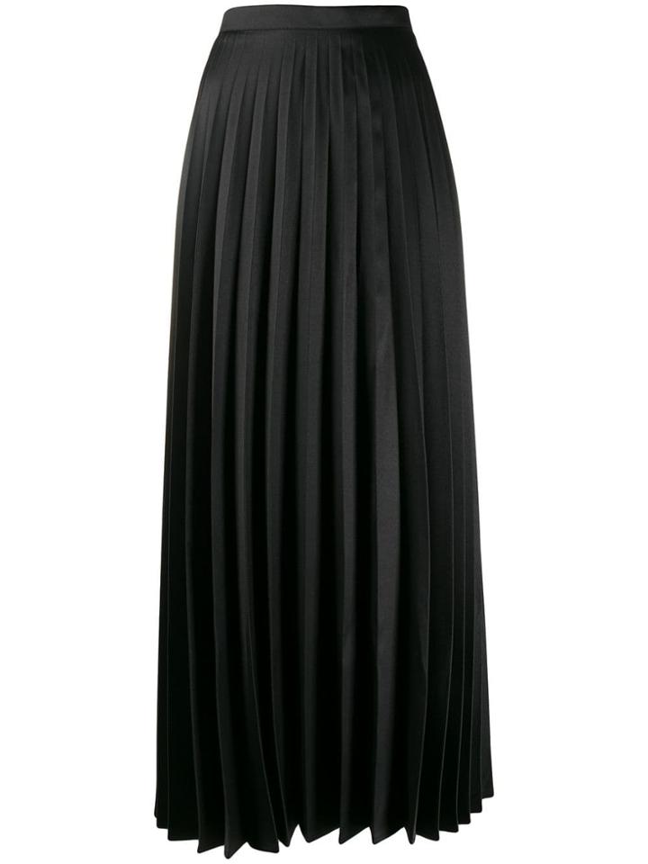 L'autre Chose Pleated Maxi Skirt - Black