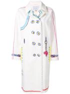 Mira Mikati Scribble Trench Coat - White