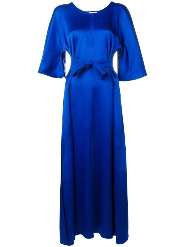 Forte Forte Tie Front Maxi Dress - Blue