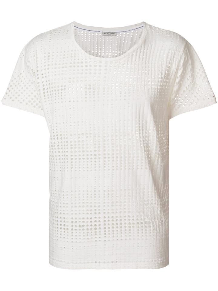 Each X Other Crew-neck Mesh T-shirt - White