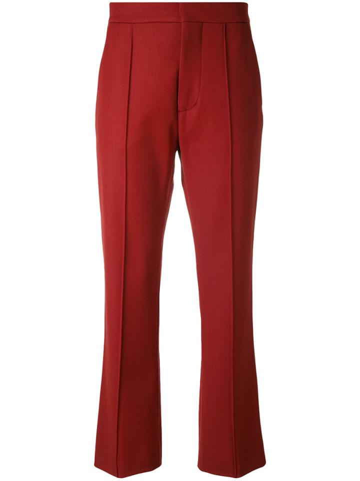 Marni Pleated Cropped Trousers - Red