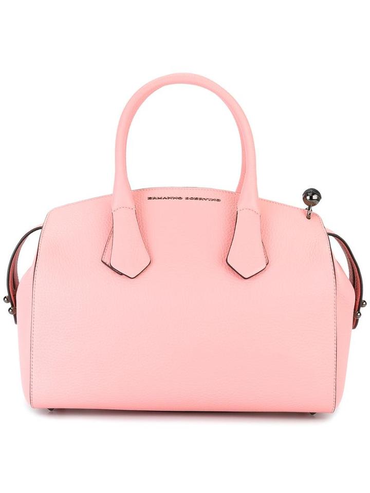 Ermanno Scervino Double Handles Tote, Women's, Pink/purple, Leather