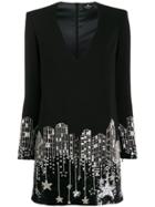 Elisabetta Franchi Cityscape Mini Dress - Black