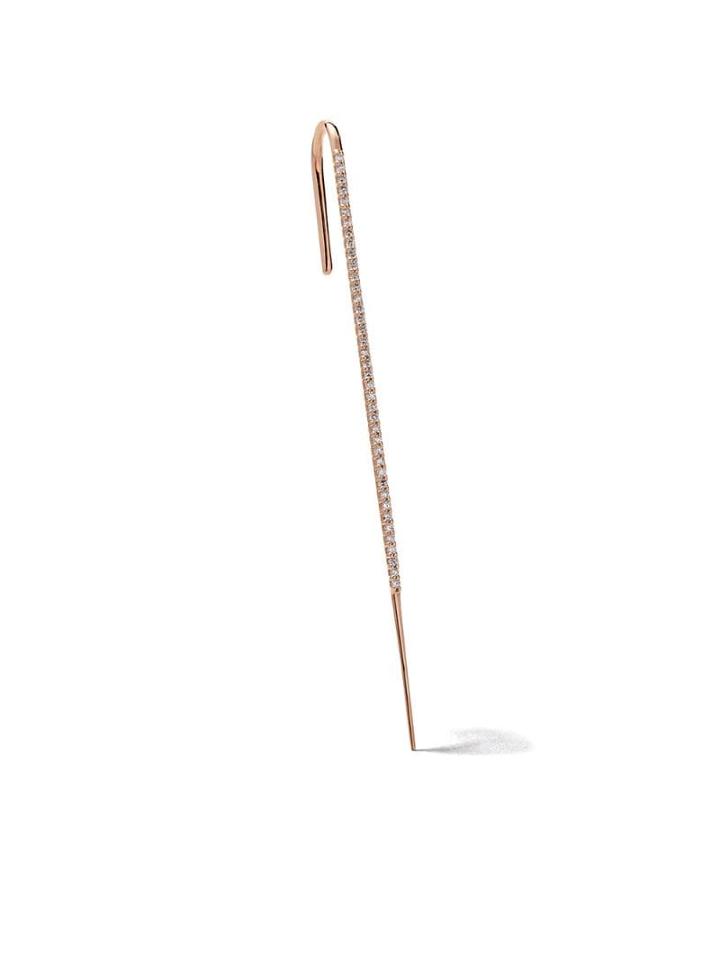 Kat Kim 18kt Rose Gold Diamond Thread Ear Pin